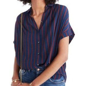 Madewell Central Drapey Shirt in Cornelia Stripe